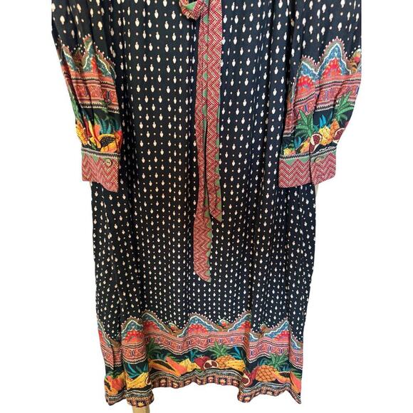 NWT Farm Rio Anthropologie Isobel Dress Tropical Long Sleeve Maxi Size XS - Picture 8 of 14